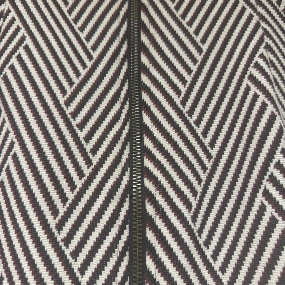 Maeve Black Marroon  and White chevron  pencil  Knee-Length Skirt - Picture 4 of 8